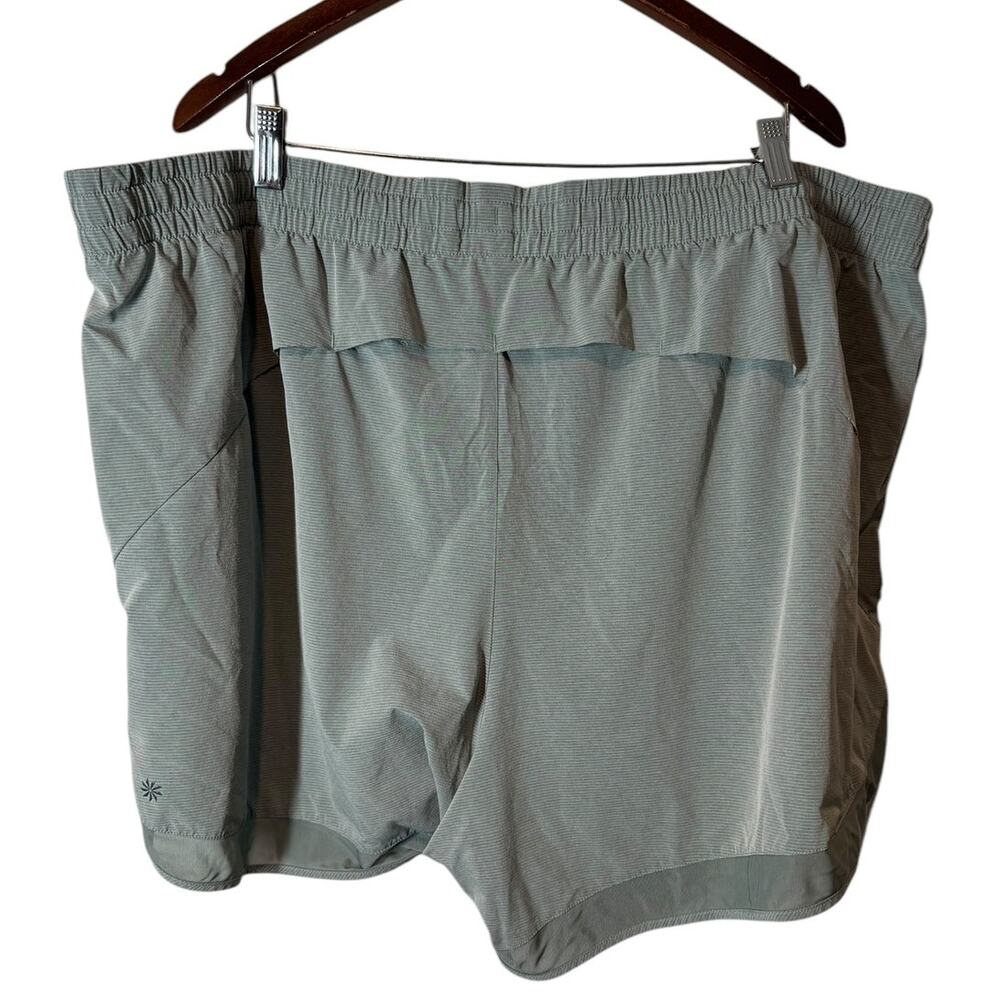 Athleta‎ Mesh Racer Run Short Minimalistic Coast Grey Green 3X Exercise Work OUt - Picture 7 of 8